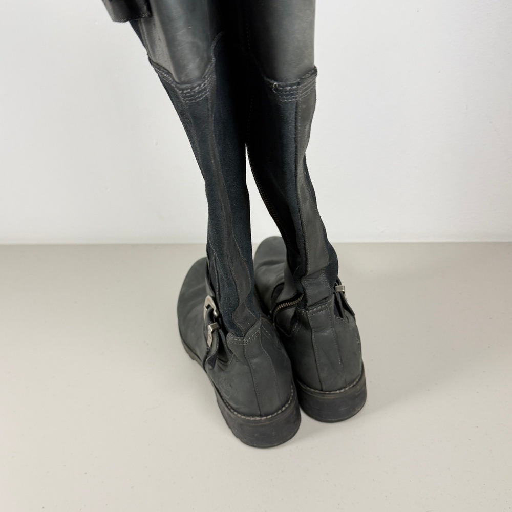 Timberland Genuine Leather Suede Zip Buckle Knee High Boots US 9 EU 40 - Picture 5 of 8